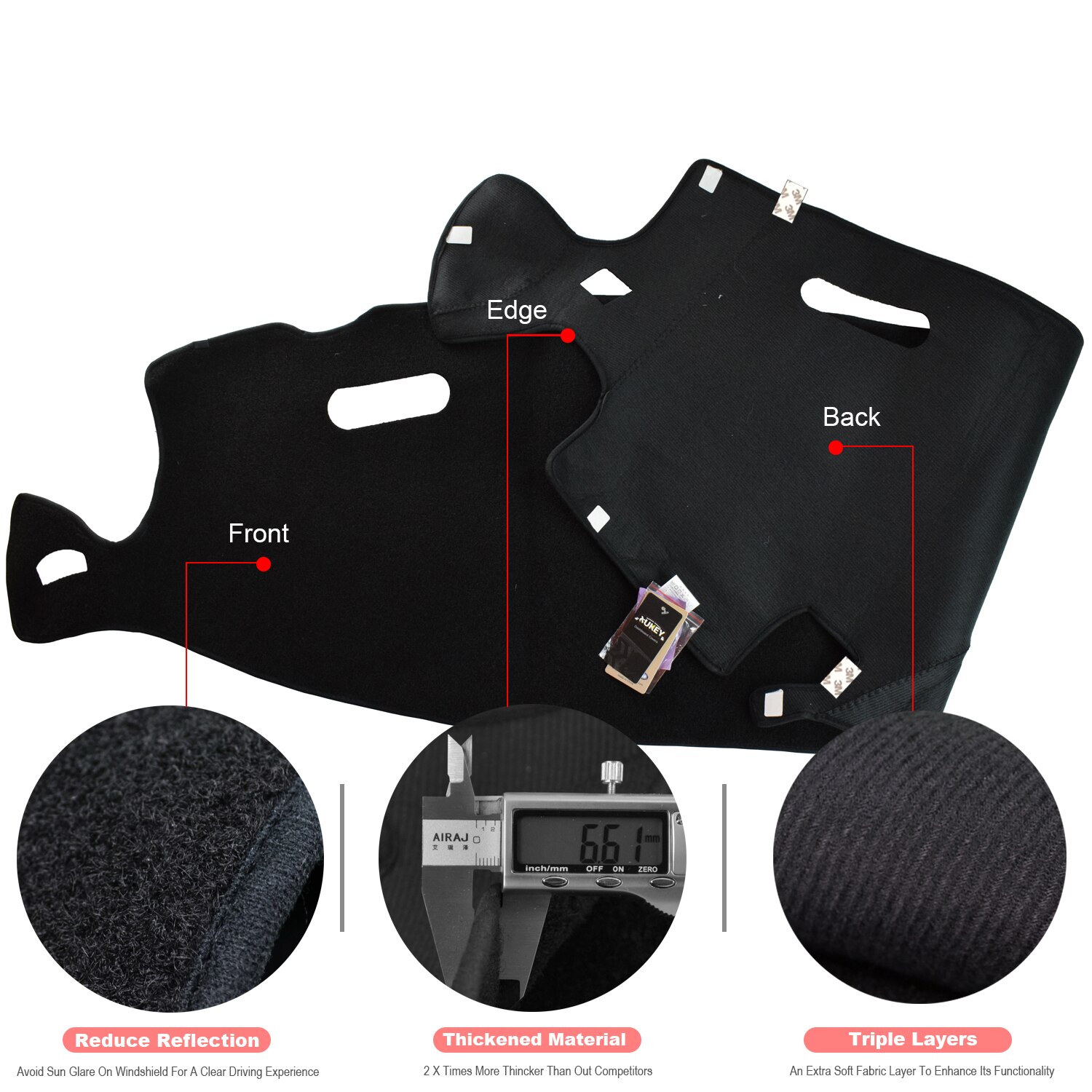 Dashboard cover dashmat dash mat solskærm dash board cover tæppe til dodge ram 1500 2500 3500 1998 1999 2000 2001