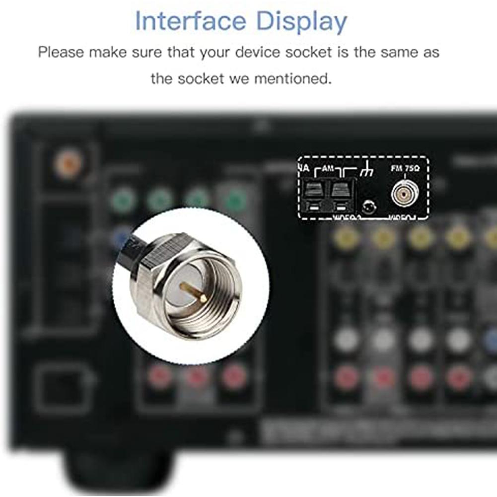 FM Radio Antenna FM Dipole Antenna Stereo Receiver Car Auto Music System Adapter Home Stereo Audio Signal Amplifier Connector