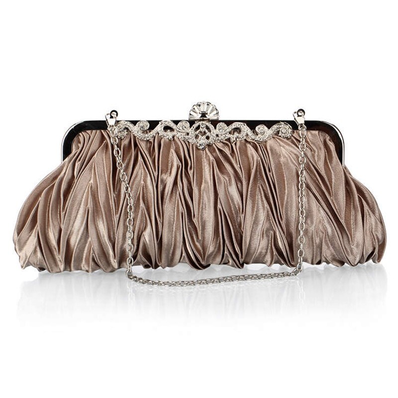 Mode Vrouwen Kleine Dag Clutch Eenvoudige Crystal Lady Party Banket Bruids Avondtassen Dating Handtassen en Portemonnee: gray