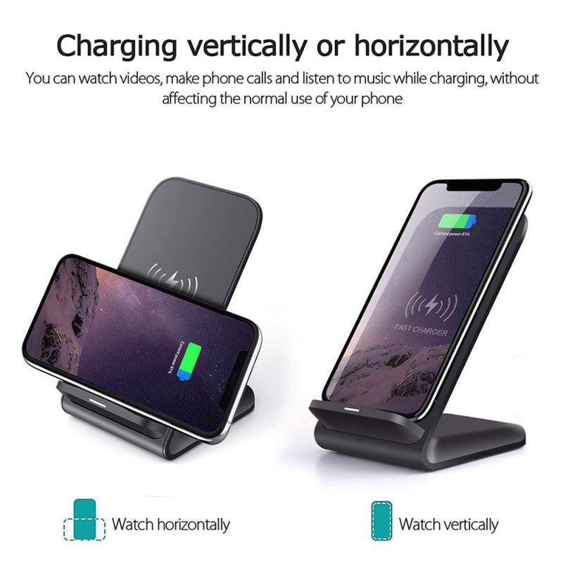 15W Fast Qi Wireless Charger Stand Dock Mobile Phone Chargers For Samsung Galaxy S20 + iPhone 11 XS