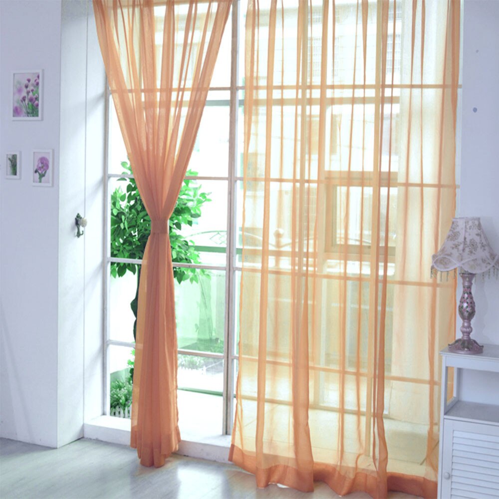 1 Stck Reine Farbe Tüll Tür Fenster Vorhang Drapieren Tafel schier Schal Schabracken Moderne Schlafzimmer Wohnzimmer Vorhänge: E
