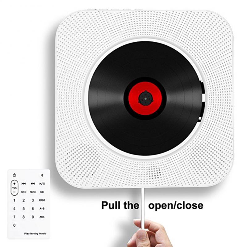 Wall Mountable CD Player Bluetooth HiFi CD Music Player With Remote Control FM Radio USB MP3 3.5MM Headphone Jack UK