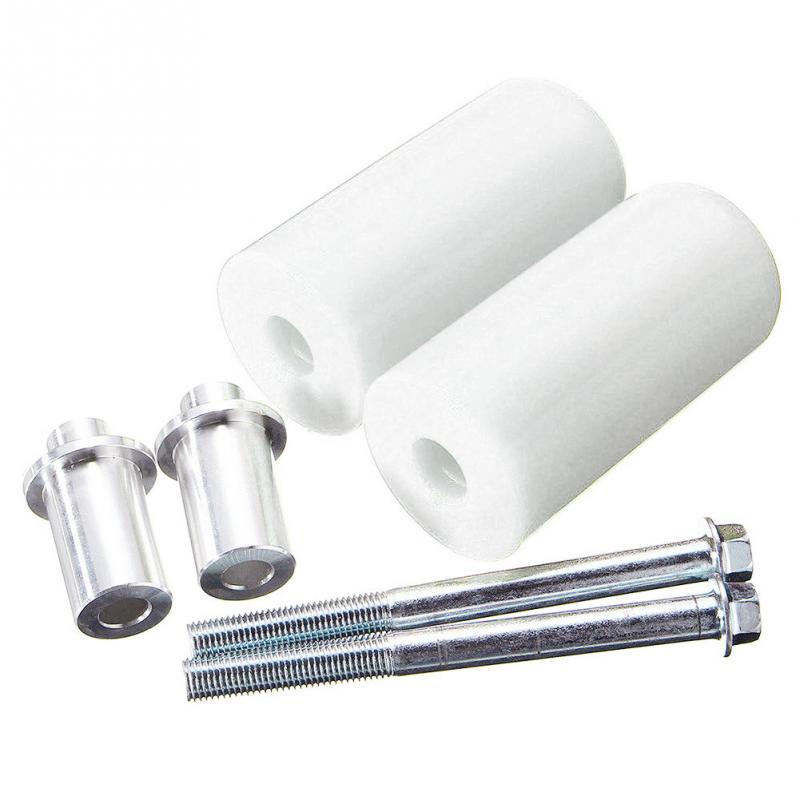 Motorcykel universal 10mm ram glidare anti crash pad fallskydd för yamaha honda suzuki hondaaccessories: Vit