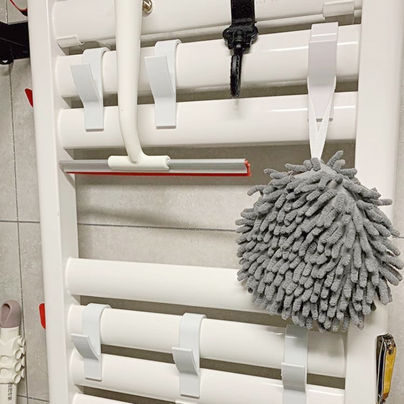Badkamer Douche Handdoekhouder Hanger Verwarmde Radiator Rail Haken Clips Magazijnstellingen Kleding Sjaal Hanger Haken