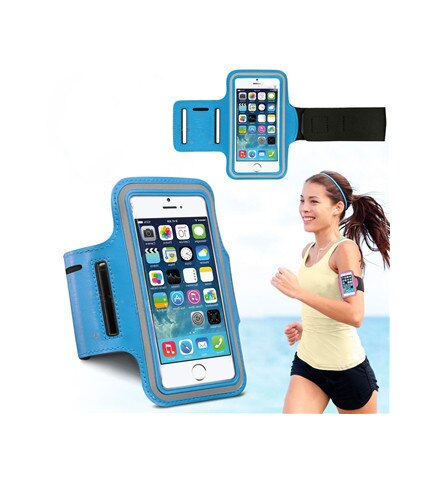 6 "Running Sport Waterdichte Armband Voor XiaoMi 9 SE 8 A2 A1 Samsung S8 S9 S10 S10E Note 9 8 iphone 6 6s 7 Plus X XR XS MAX Case: SkyBlue