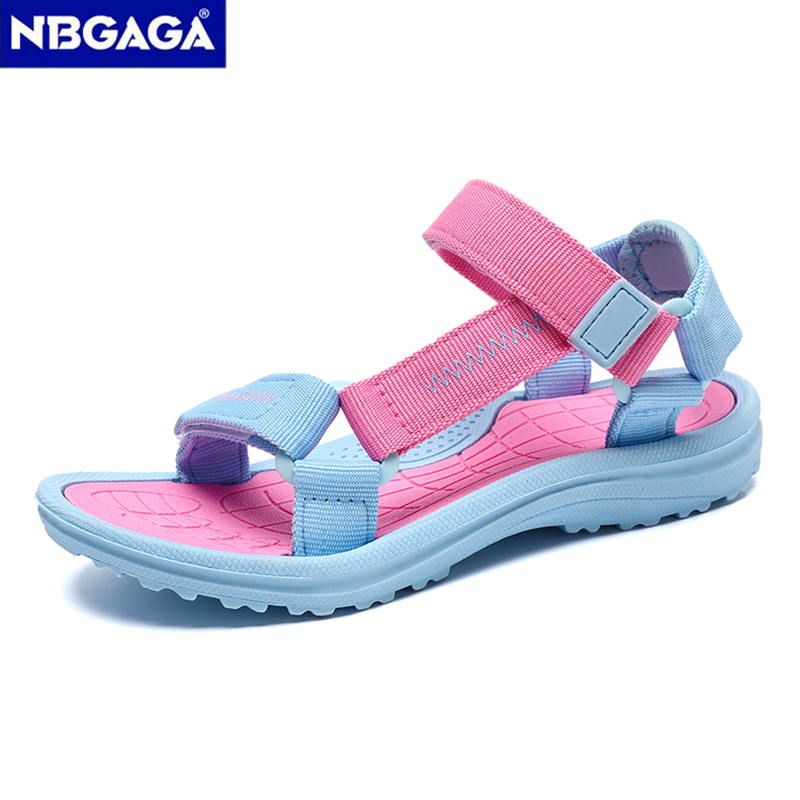 Summer Breathable Sport Sandals for Children Girls' Outdoor Beach Shoes Open-Toe Comfortable Walking Sandals Size 30-38