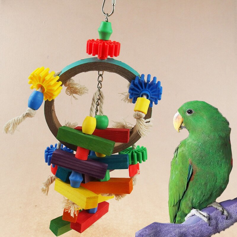 Juguetes para masticar pájaros, juguetes para morder, para loros de tamaño pequeño a grande, accesorios para aves, suministros