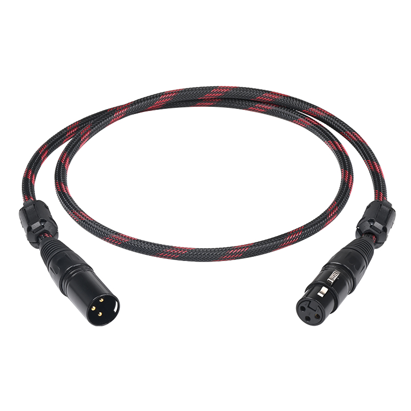 Câble audio XLR mâle vers femelle M/F ODavid, une paire, blindé pour microphone, centre commercial XLR rette: Black / 1,5m