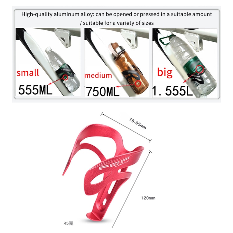 Soporte portabidones para bicicleta de montaña, soporte de aleación de aluminio de alta resistencia para ciclismo en bicicleta