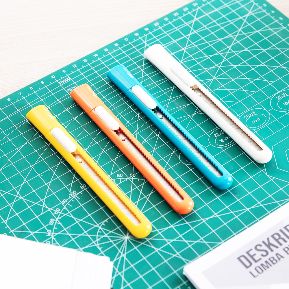 DELI E2025 Cutter Box Paper Cutter 4PCS Pack School supplies Stationery Utility Cutting Knife Cutter Art Craft Knife