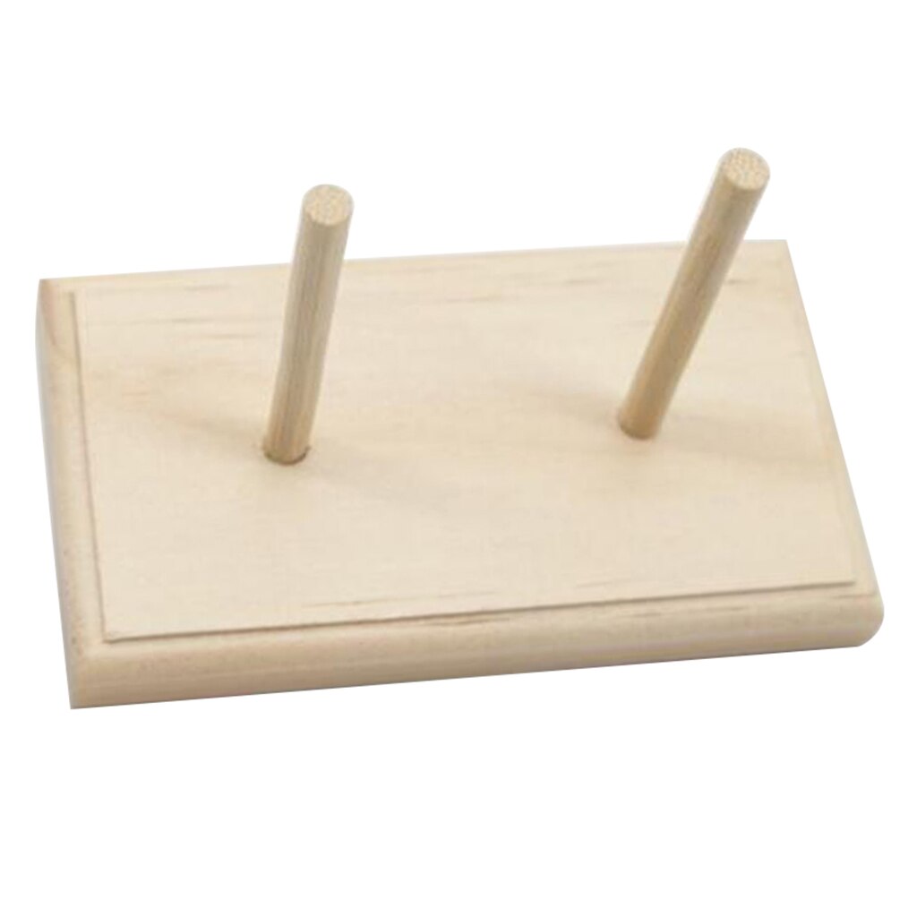 2 Spools Thread Organizer Wood Thread Shelf Folding Spool Storage Rack Sewing Thread Rack for Sewing Embroidery Sewing Tools