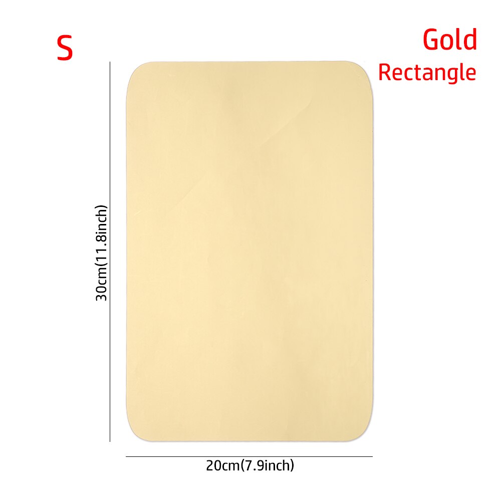 Acryl Spiegel Stickers Spiegel Muurstickers Reflecterende Glas Decals Ovale Rechthoek Muur Art Badkamer Woonkamer Woondecoratie: gold rectangle S
