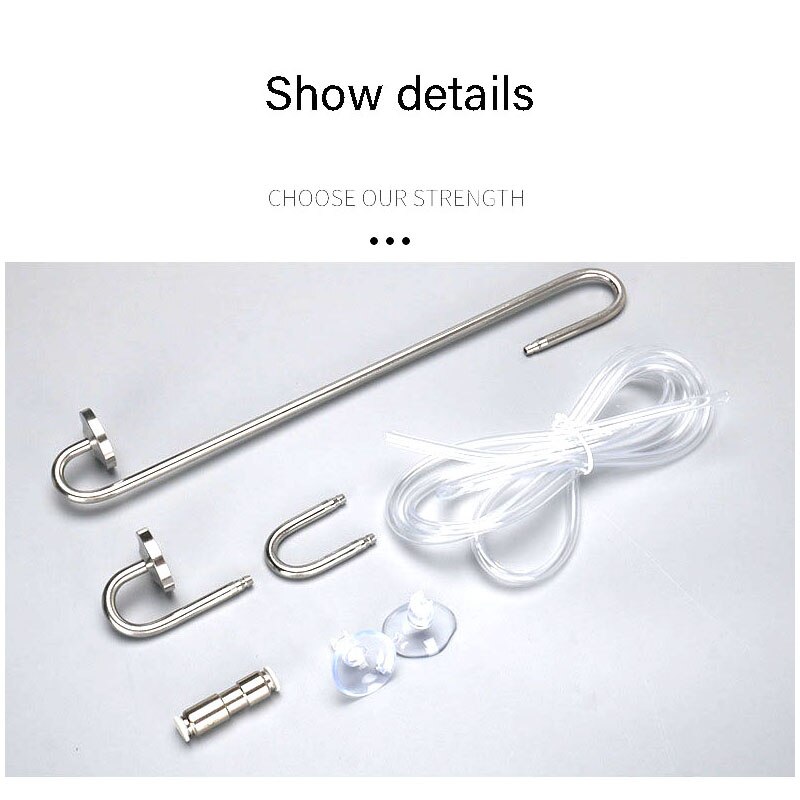 Fish tank CO2 atomizer, aquatic plant growth 304 stainless steel carbon dioxide diffusion system nano atomizer, size 70mm-400mm