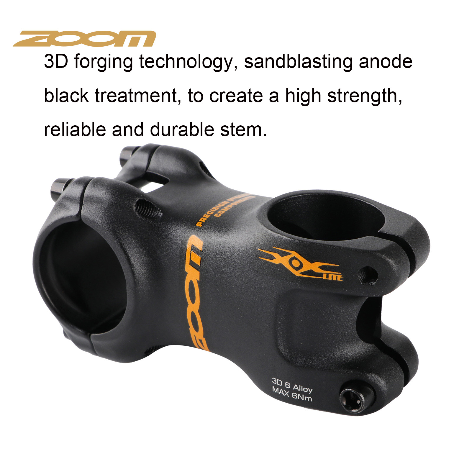 Zoom 31.8mm Bike Stem Ultralight Aluminum + - 3 Degrees Mountain Road Bike Bicycle MTB 40 50 60MM