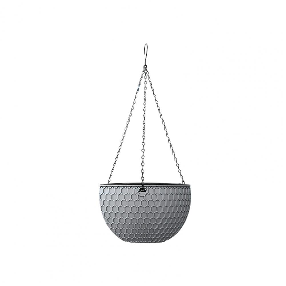 Beau pot de fleur extérieur en résine étanche, panier de plantes, auto-absorption d'eau, 3 Tan: Chocolat