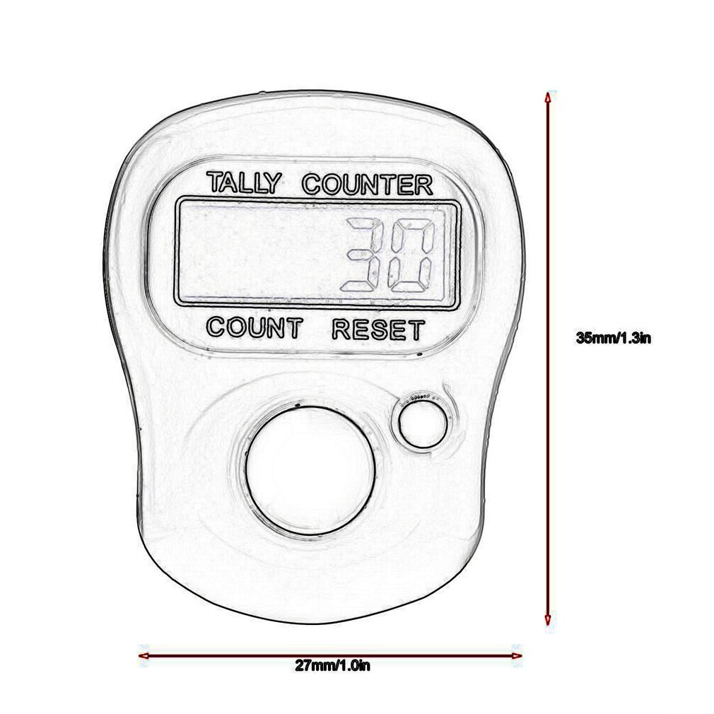 Bærbar kompakt elektronisk chanting counter finger ring counter chanting counter buddhistiske forsyninger