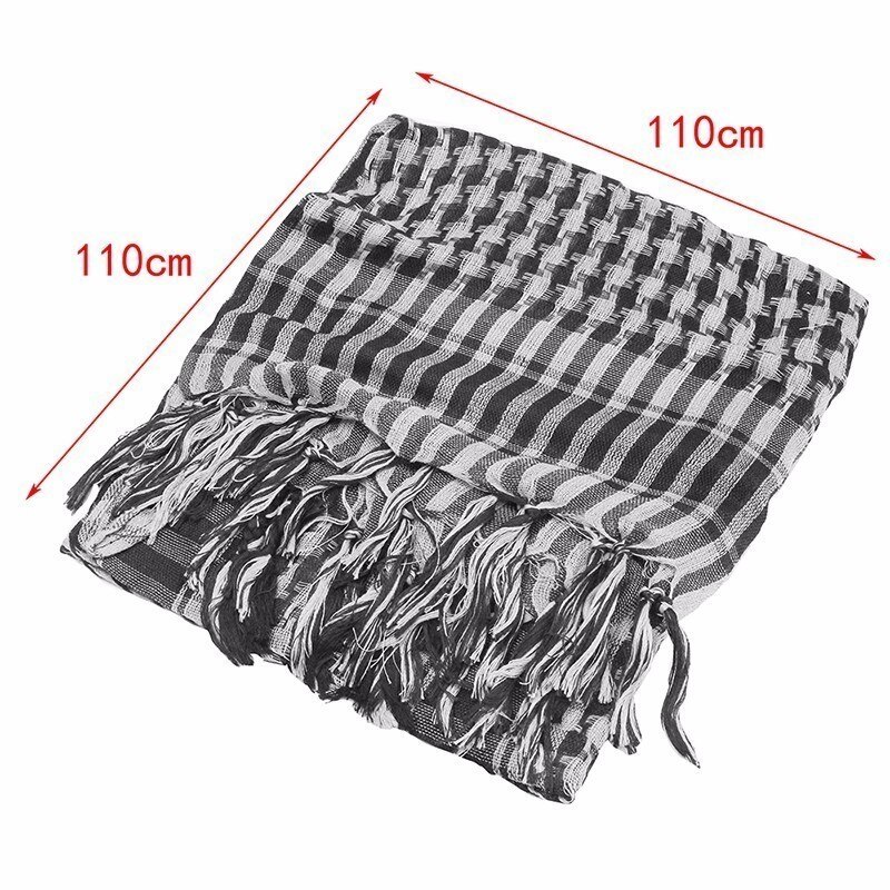 Arabische Sjaal Kaffiyeh 100% katoen comfortabele sport sjaal zand proof Cs Gaan Sjaal Outdoor accessoire 110 cm * 110 cm