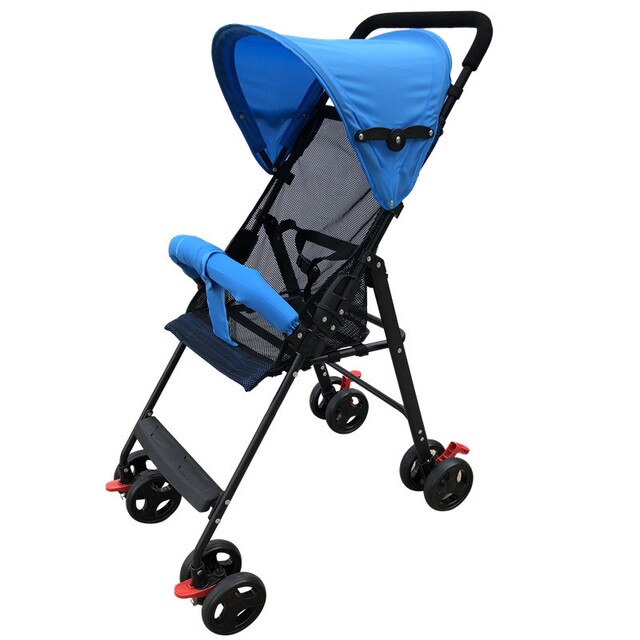 Cochecito de bebé ultraligero y portatil para niños pequeños con bolsillo plegable puede sentarse y poner un solo botón bebé carro: S1