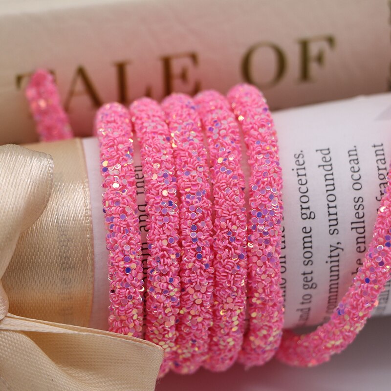 6mm harpiks glitter rhinestones tau rør ledning paljett trimming til diy smykker armbånd halskjede fest dekorasjon bryllup 1 verftet