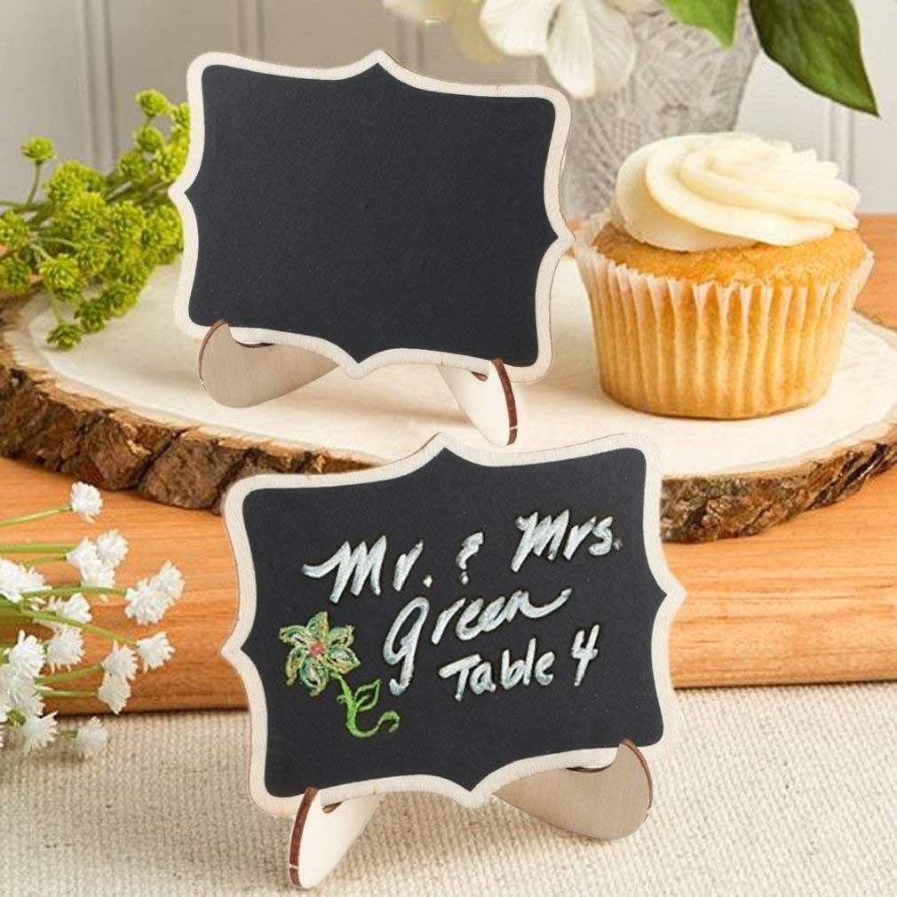 Mini Chalkboard Sign,20 Pack Small Chalkboards Blackboard for Weddings, Birthday Parties, Message Board Signs and Event Decora