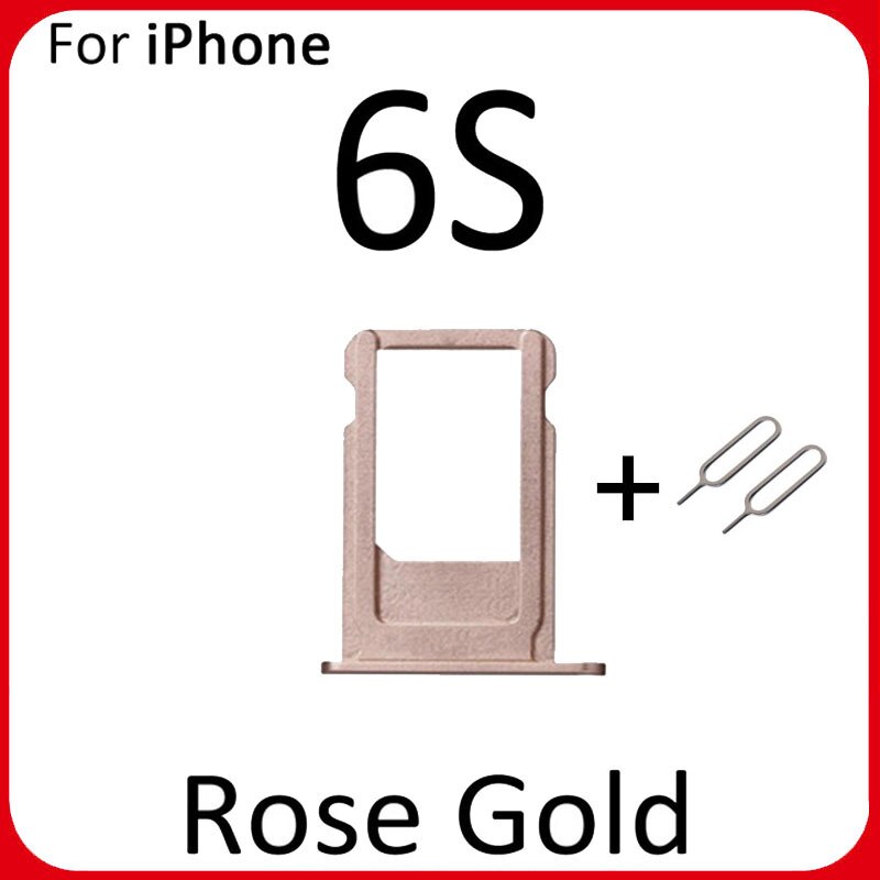 Nuovo Slot per vassoio porta Sim Card per iphone 6S 6S Plus parte di ricambio supporto per scheda SIM presa adattatore nero bianco