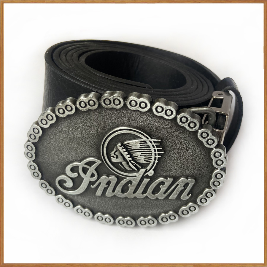 BuckleClub retro zwart geëmailleerde zinklegering gesp FP-03137 tinnen afwerking voor 4 cm breedte riem: Antiek Zilver