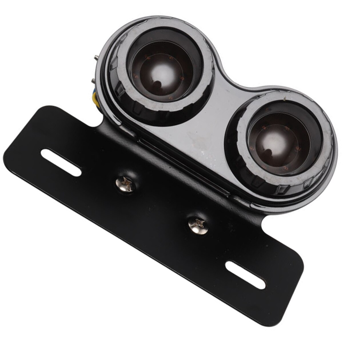 Luz trasera Universal para motocicleta, faro LED de 12V, resistente al agua, con indicador de giro de freno, a prueba de polvo, color negro