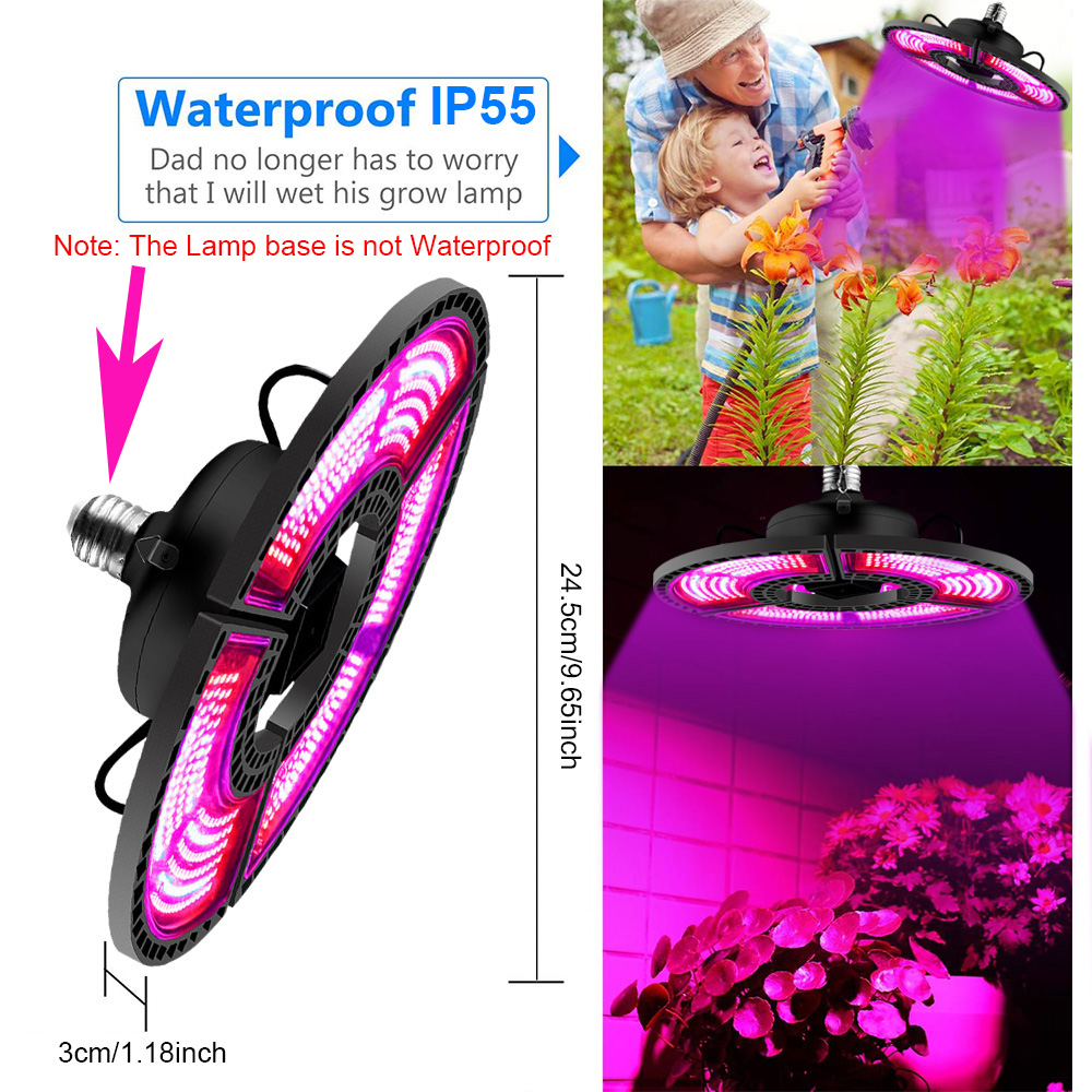 E26/E27 LED Plant Grow Light Bulbs 200W 300W 400W 500W Full Spectrum Phyto Growth Lamp IP55 Waterproof Vegetables Red Blue Light