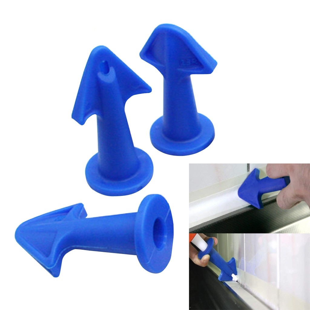 20# 3pcs Sealant Silicone Caulking Tool Nozzle Spatulas Filler Spreader Tools Removal Rubber Scraper Glue Shovel