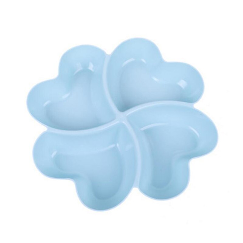 Creativo a forma di cuore caramelle spuntino noci semi frutta secca piatti di plastica piatti ciotola vassoio per la colazione forniture per la cucina di casa: Blu / piccolo