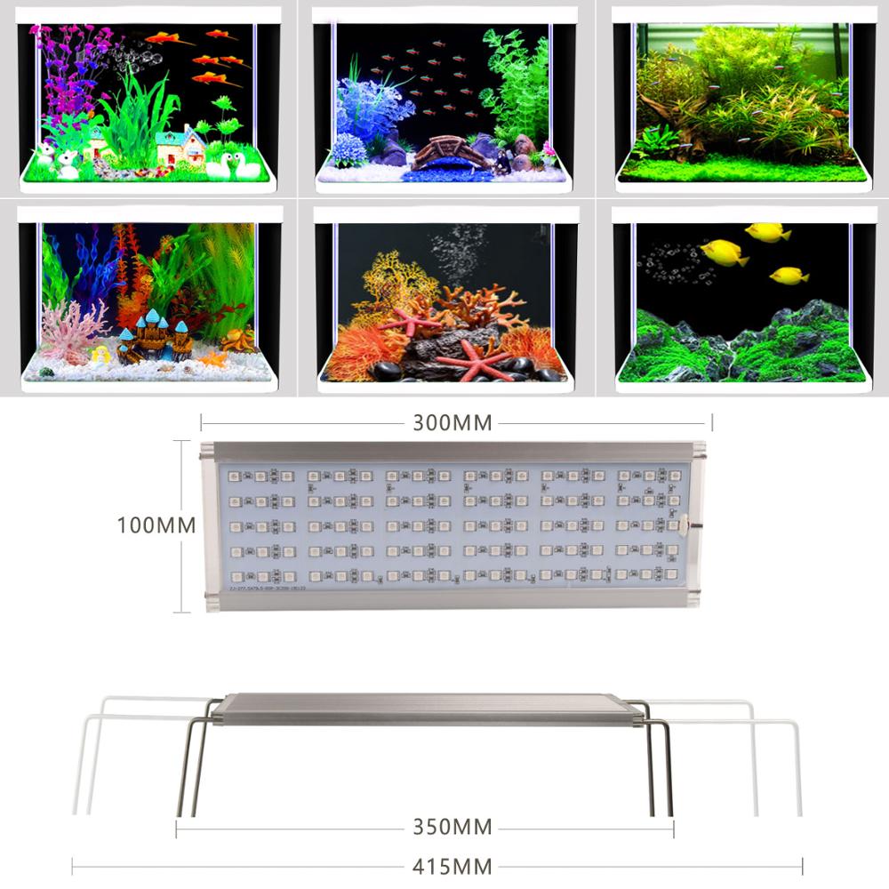 30-80CM RGB Aquarium LED Beleuchtung Aquarium Lichter Für Aquarien Dekoration Zubehör Lampe Für Aquarium Fisch Gepflanzt blumen