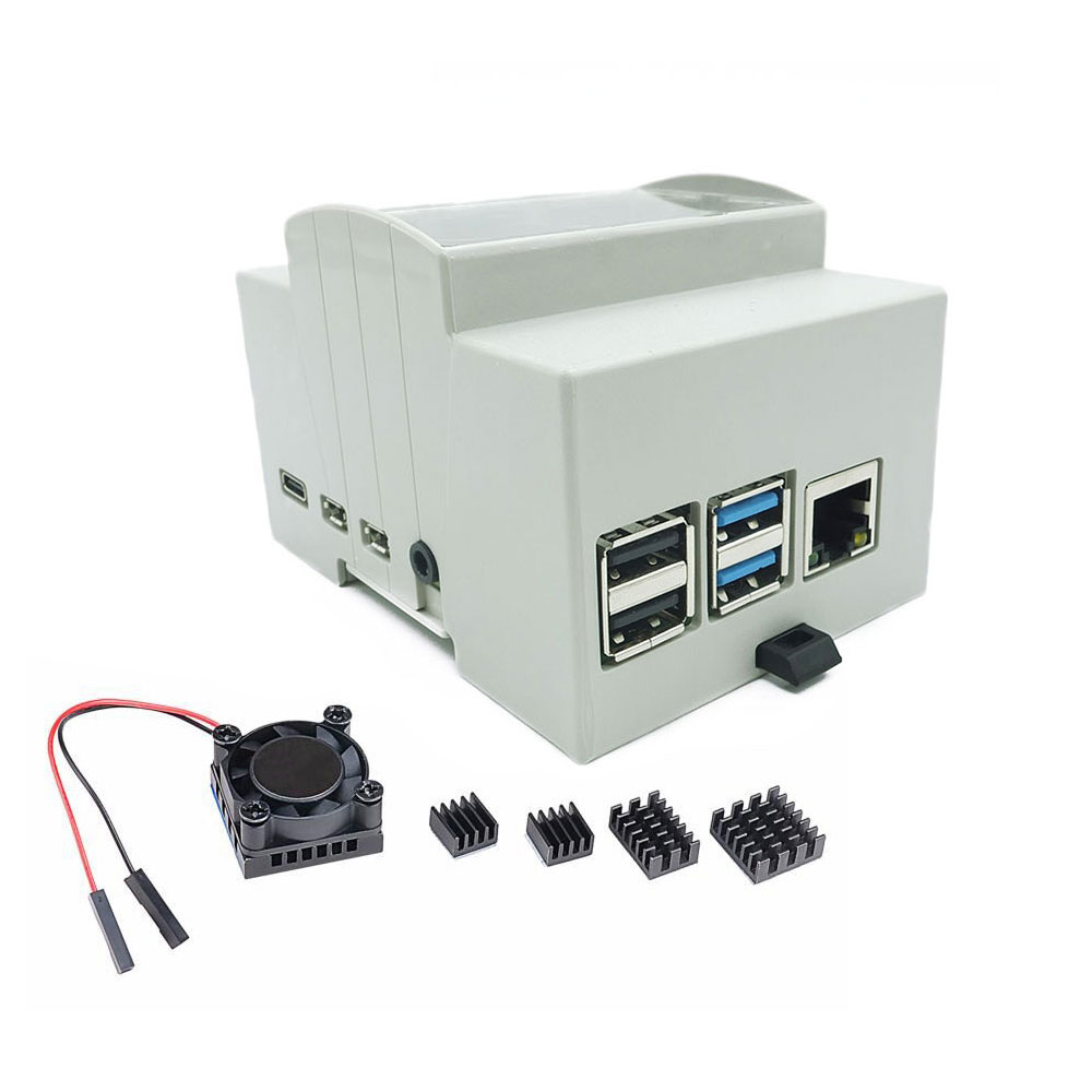 Boîtier de protection pour Raspberry Pi 4, modèle B, ABS, blanc, directe: BLANC