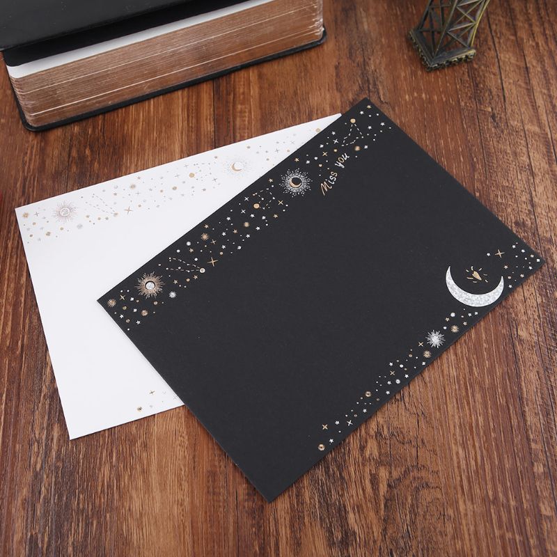 6pcs/pack Starry Sky Writing Letter Envelope Romantic Small Fresh Japanese Style Letter Bag