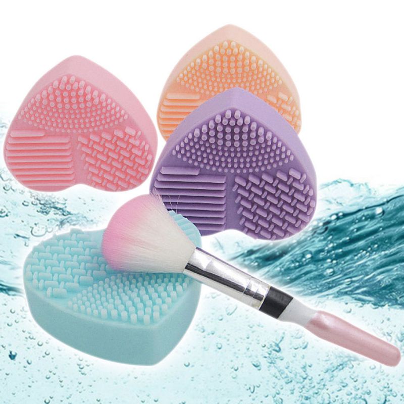 Base de Maquillaje cepillo depurador Junta pincel de maquillaje de silicona almohadilla limpiadora brocha para limpieza de maquillaje Gel alfombrilla de limpieza herramienta de mano