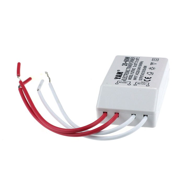 In Voorraad! 220V Naar 12V Elektronische Transformator 220V 12V 20-60W Halogeen Led driver Voeding Transformator