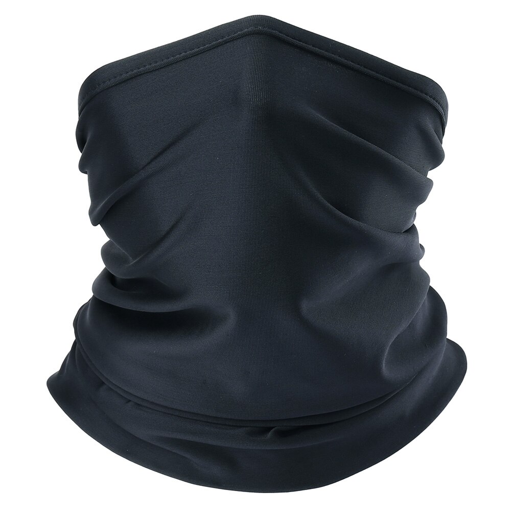 Bufandas de motocicleta para hombre y mujer, Bandana deportiva para ciclismo, al aire libre, para montar en la cabeza, tubo mágico para el cuello: Black