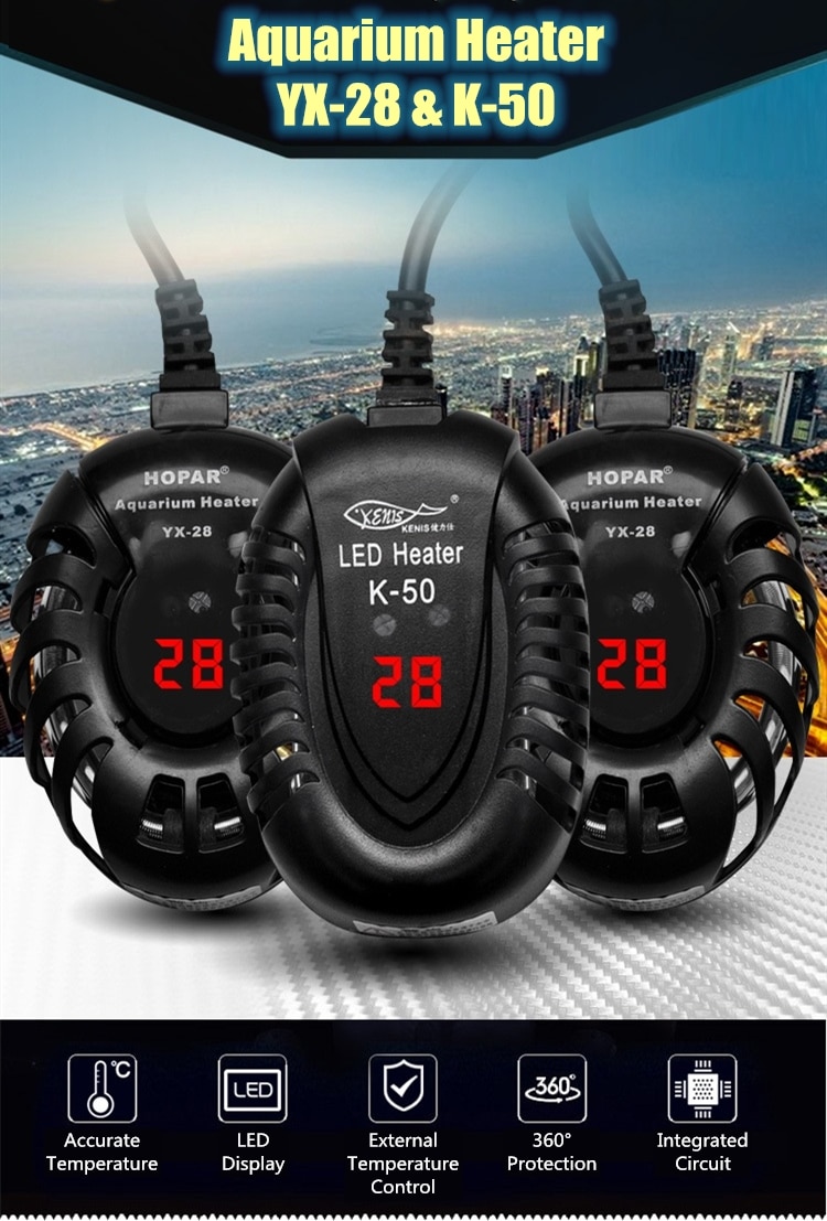 Aquarium Digital Temperature Controller Submersible Fish Tank Automatic Water Heater Tank Turtle Constant Temperature Heating