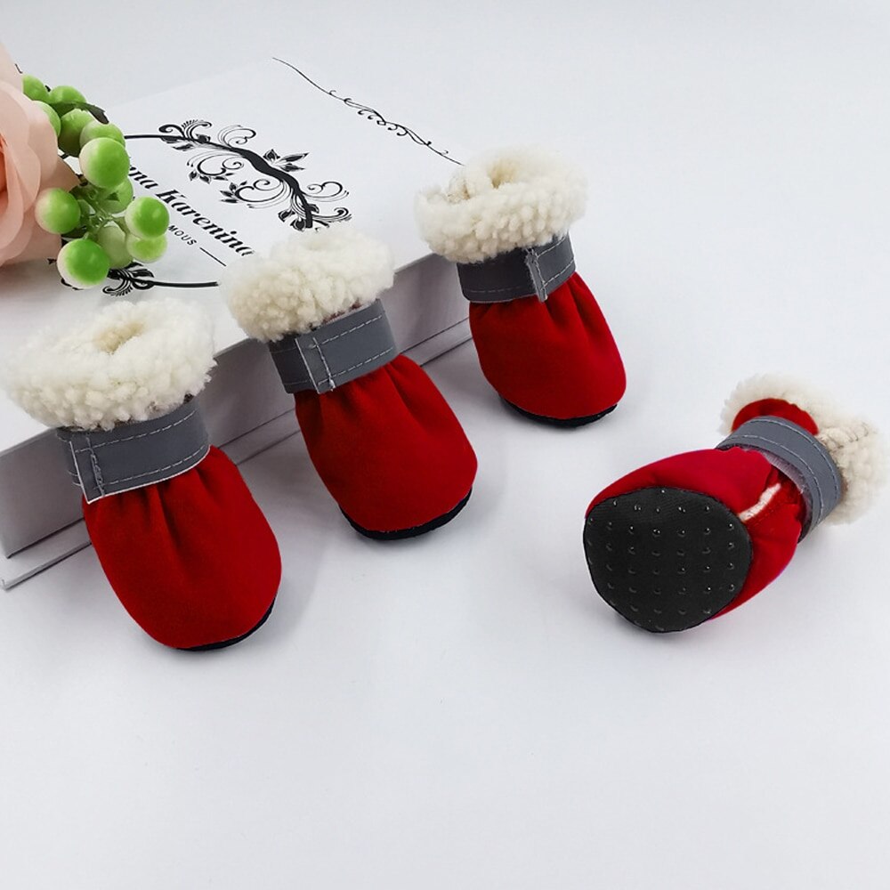 Hondenschoenen, reflecterende sneeuwlaarzen, wintersokken, antislip kattenschoenen voor honden en katten, reflecterende strip schoenen voor huisdieren, antislip 4 stuks: A3 / Xl