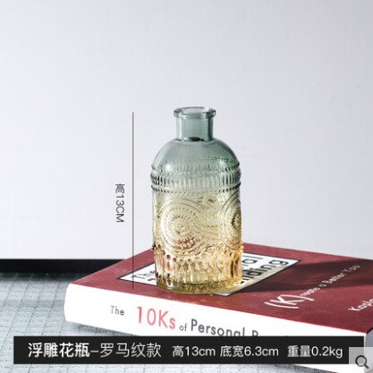 Europäischen Hipster Geprägte transparent Glas Vase Wohnzimmer Blume Hause Dekoration Vasen Für HäNutzer Blumen Hochzeit Dekoration: a