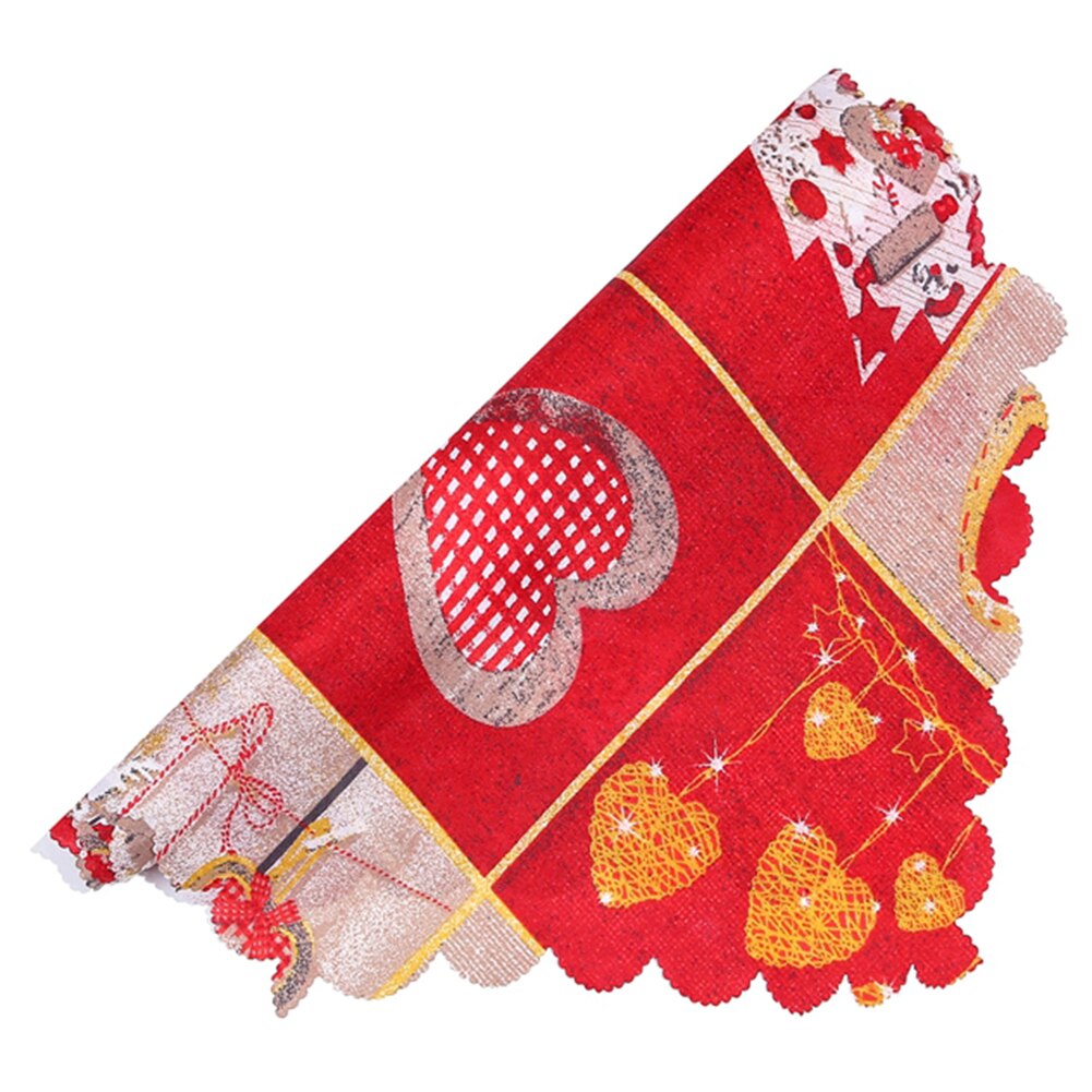 Christmas Table Flag Retro Tablecloth Xmas Table Decorations for Home Party for Creating a Christmas atmosphere: E