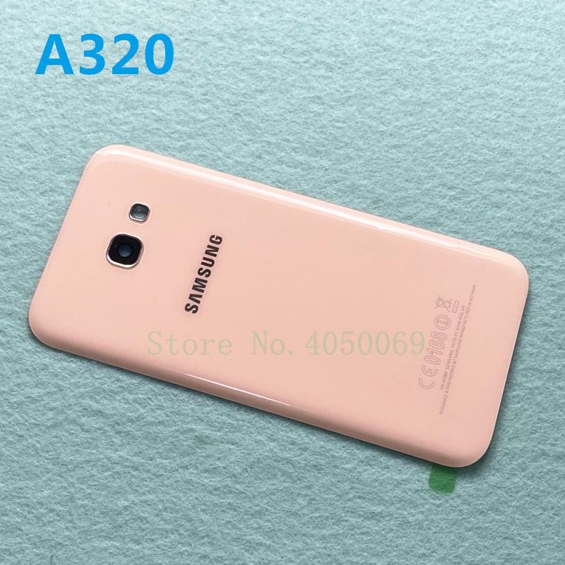 For Samsung Galaxy A5 A520 A7 A720 A3 A320 A320F Rear Cover Back glass Housing Case Battery Door Housing Replacement: A320 Pink