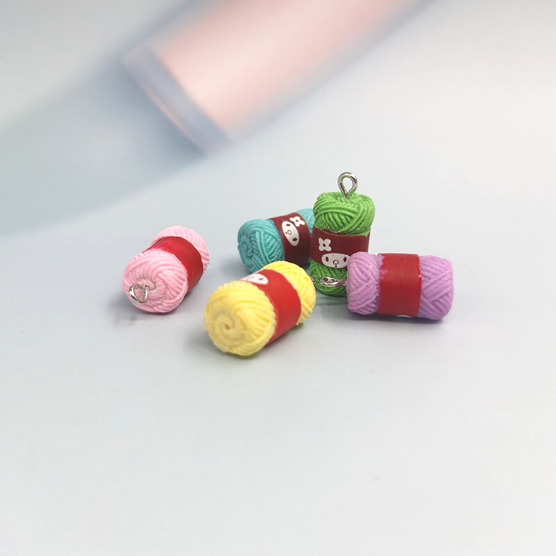 Kawaii – pendentifs mignons en fil de laine et résine, 10 pièces, pendentifs en forme de lapin, pour fabrication de bijoux faits à la main, à la , C316