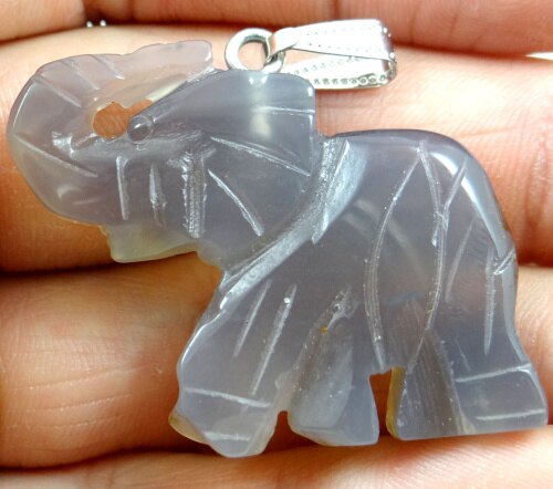 Natural stone Quartz Crystal Turquoises Opal lapis tiger eye Elephant pendant for diy Jewelry making necklace Accessories: NO.12