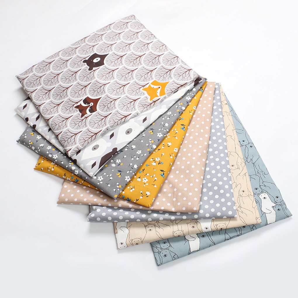 8 Stuks Cartoon Print Katoen Stof Patchwork Naaien Doek Diy Handwerk Katoen Stof Hand Naaien Levert Glad Katoen Stof
