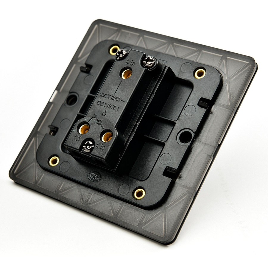 Matte Black Stainless Steel Panel Toggle Switch 86 type Antique Wall Switch 1 GANG/ 2 GANG/ 3 GANG