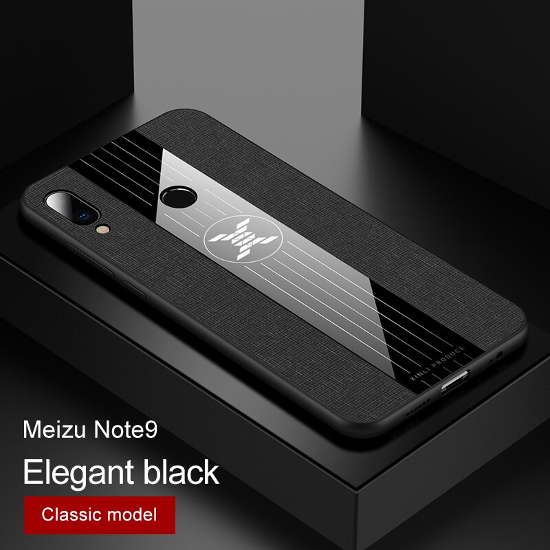 For Meizu Note 9 8 Case Magnetic Ring Holder Hard Cover Soft Silicone Frame Shell On Meizu Note9 Note8 Phone Cases: For Meizu note 9 / Only Black Case