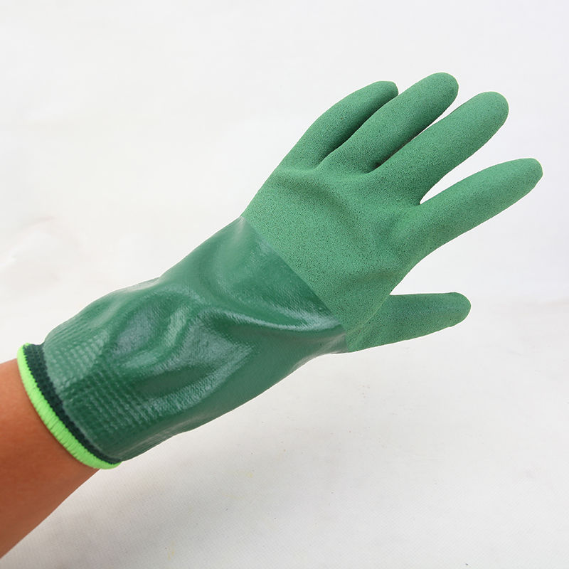 Gloves Strong oil resistance, non-slip nitrile, waterproof, wear-resistant industrial labor protective gloves: Red