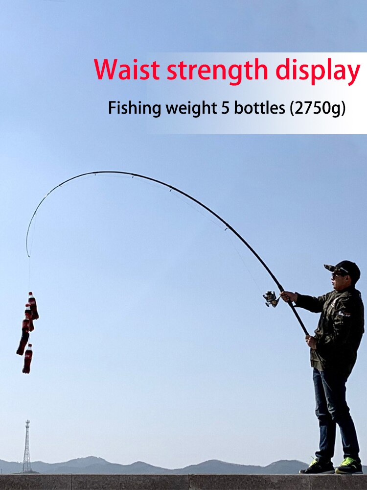 Canne à pêche de mer télescopique Super dur haute teneur en carbone carpe matériel de pêche longue portée canne à lancer alimentation canne à roche 10-200g lac