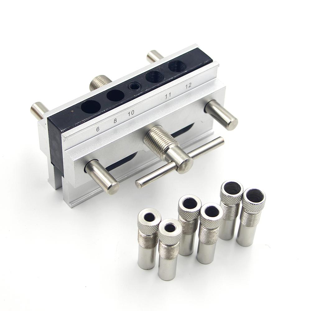 Jig Drill Guide 3 in 1 Woodworking Doweling Jig Kit Position Clip Adjustable Drilling Guide Puncher Locator Carpentry Tool