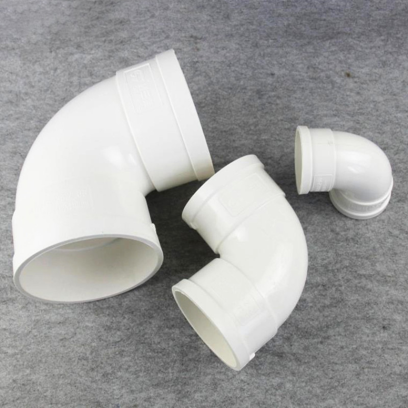 PVC White Drain Pipe 90 Degree Elbow Inner Diameter 50-200mm Drain Pipe Fittings Fittings Connector Kitchen Drain Fittings 1 Pcs